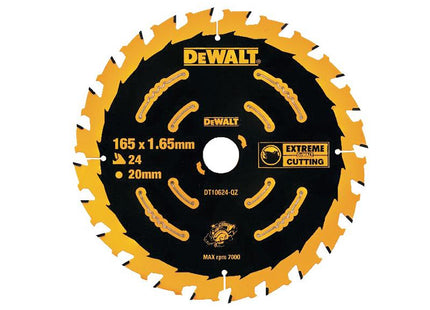 DEWALT Cordless Extreme Framing Circular Saw Blade 165 X 20Mm X 24T