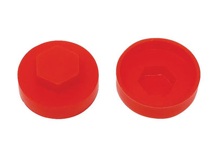 Forgefix Techfast Cover Cap Poppy Red 16Mm (Pack 100)