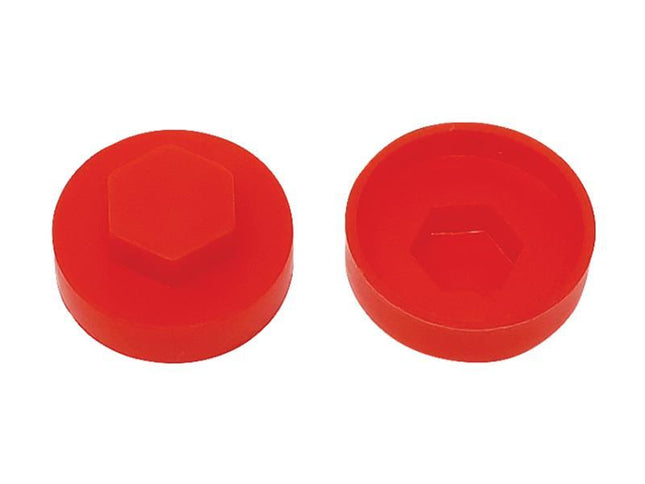 Forgefix Techfast Cover Cap Poppy Red 16Mm (Pack 100)