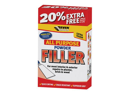 Everbuild All Purpose Powder Filler 1.5Kg + 20% Free