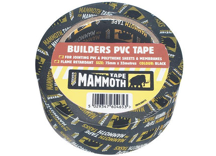 Everbuild Builder'S Pvc Tape Black 50Mm X 33M