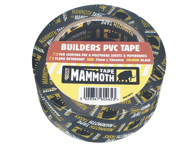 Everbuild Builder'S Pvc Tape Black 50Mm X 33M