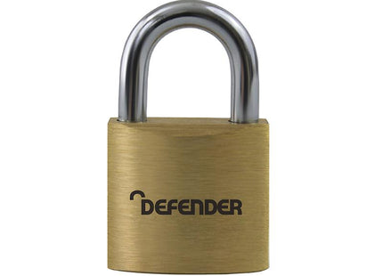 Defender Brass Padlock 30Mm Keyed Alike