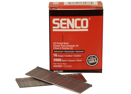 SENCO Straight Brad Nails Galvanised 16G X 38Mm Pack Of 2000