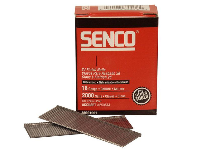 SENCO Straight Brad Nails Galvanised 16G X 38Mm Pack Of 2000