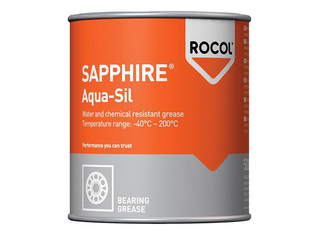 Rocol Sapphire Aqua-Sil Bearing Grease Tin 500G