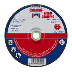 Faithfull Depressed Centre Metal Grinding Disc 230 X 6.4 X 22.23Mm