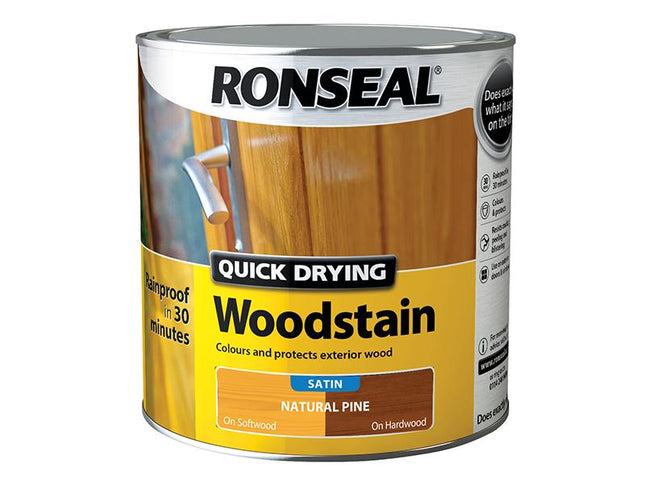 Ronseal Woodstain Quick Dry Satin Natural Pine 2.5 Litre