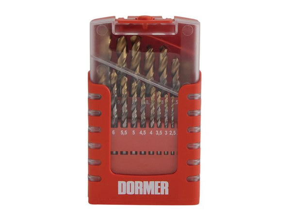Dormer A095 Comp Hss Tin Drill Set Of 19 1.0-10 X 0.5Mm