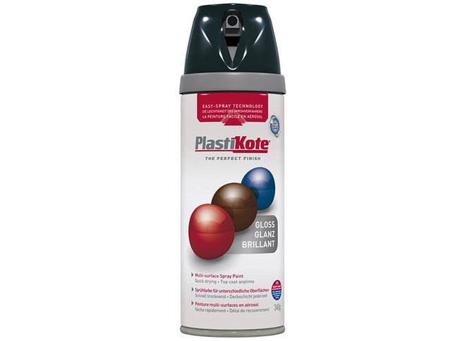 Plastikote Twist & Spray Gloss Black 400Ml