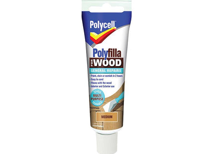 Polycell Polyfilla For Wood General Repairs Tube Medium 75G