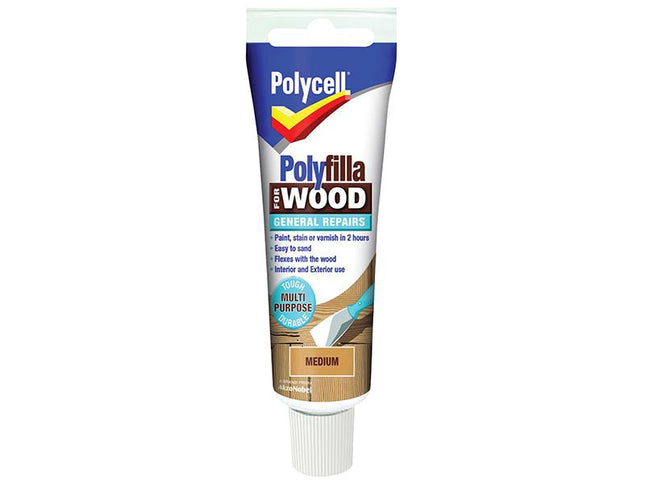 Polycell Polyfilla For Wood General Repairs Tube Medium 75G