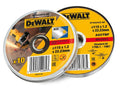 DEWALT Stainless Steel Metal Flat Cutting Discs 115Mm Tin Of 10