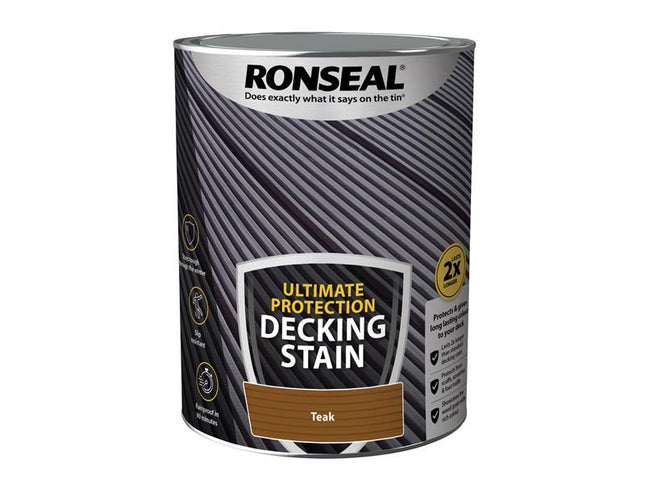 Ronseal Ultimate Protection Decking Stain Rich Teak 5 litre