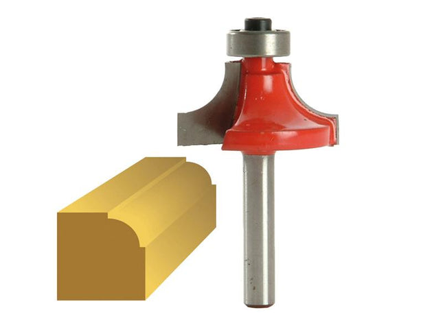 Faithfull Router Bit Tct 9.5Mm Rounding Over 1/4In Shank