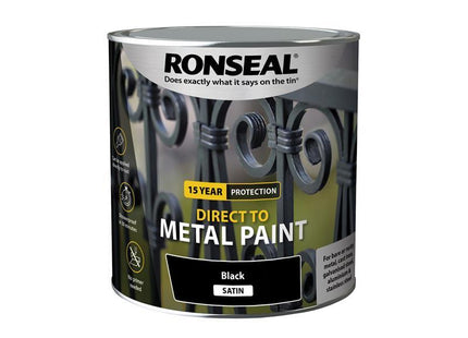 Direct to Metal Paint Black Satin 2.5 litre