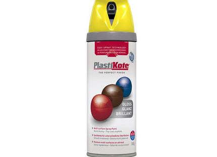 Plastikote Twist & Spray Gloss New Yellow 400Ml