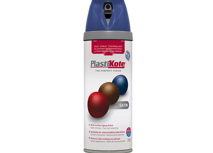 Plastikote Twist & Spray Satin Night Navy 400Ml