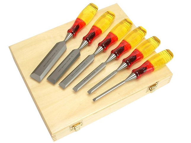 Irwin Marples M373 Bevel Edge Chisel Splitproof Handle Set Of 6