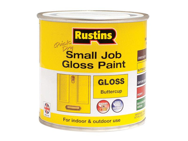 Rustins Quick Dry Small Job Gloss Paint Buttercup 250Ml