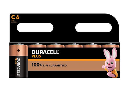 C Cell Plus Power +100% Batteries (Pack 6)