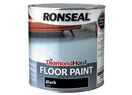 Ronseal Diamond Hard Floor Paint Black 2.5 Litre