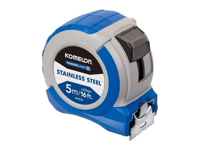 Komelon Stainless Steel PowerBladeª Pocket Tape 5m/16ft (Width 27mm)