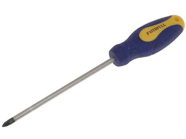 Faithfull Soft Grip Screwdriver Pozidriv Tip Pz2 X 150Mm