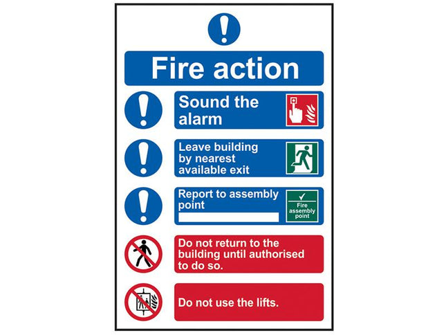 Scan Fire Action Procedure - Pvc 200 X 300Mm