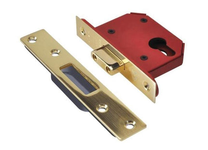 Union Strongbolt 21Eu Eus-Pb-2.5 Euro Deadlock Plated Brass 68Mm 2.5In