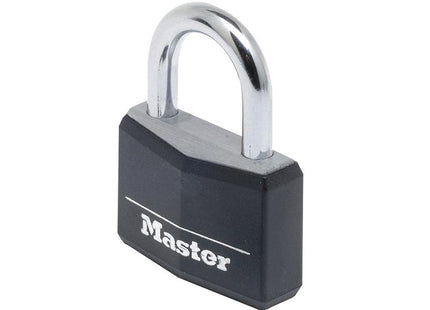 Master Lock Aluminium Black Vinyl Cover 50Mm Padlock 4-Pin