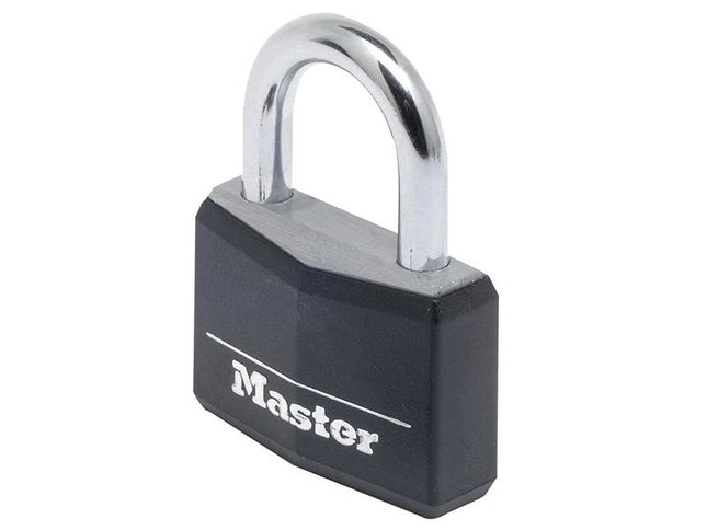 Master Lock Aluminium Black Vinyl Cover 50Mm Padlock 4-Pin