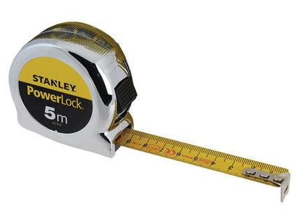 Stanley Tools Powerlock Classic Pocket Tape 5M (Width 19Mm) (Metric Only)