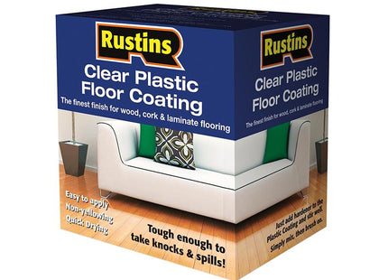 Rustins Clear Plastic Floor Coating Kit Satin 1 Litre