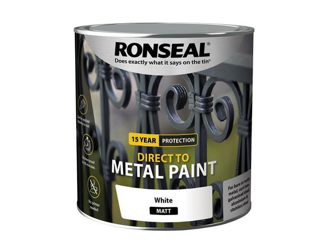 Direct to Metal Paint White Matt 2.5 litre