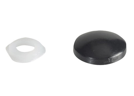 Forgefix Domed Cover Cap Black No. 6-8 Forge Pack 20