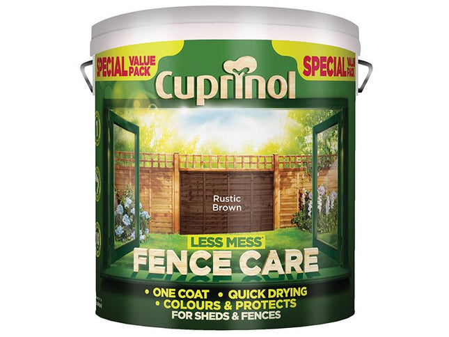 Cuprinol Less Mess Fence Care Rustic Brown 6 Litre