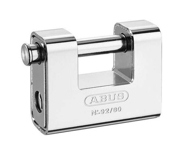 ABUS Mechanical 92/80Mm Monoblock Brass Body Shutter Padlock Keyed Alike 8522