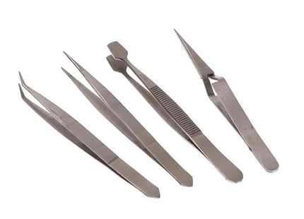 Faithfull Tweezer Set, 4 Piece