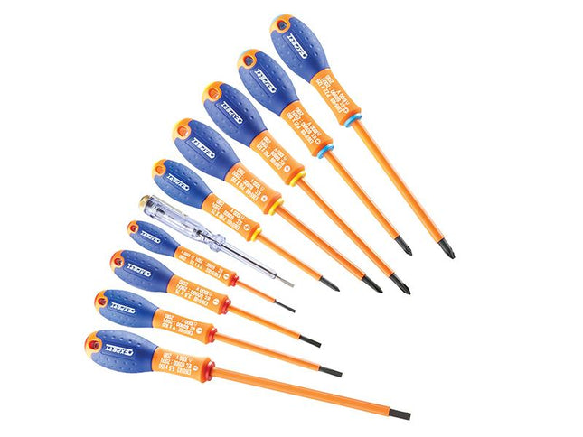 Expert E160912 Insulated Screwdriver Set Of 10 Piece Sl/Ph/Pz