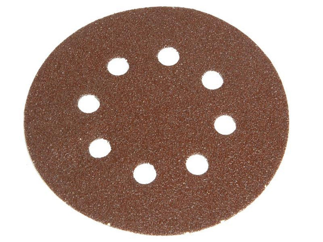 Faithfull Did3 Hook & Loop Sanding Discs 125Mm X 80G (Pack 5)