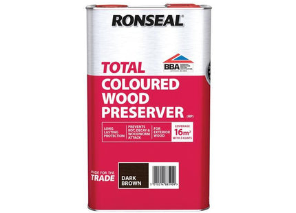 Trade Total Wood Preserver Dark Brown 5 litre