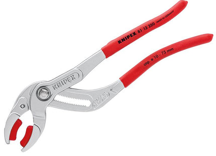 KNIPEX Plastic Pipe Grip Pliers  Plastic Jaws Chrome 250Mm - 75Mm Capacity