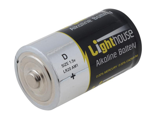 Lighthouse Alkaline Batteries D Lr20 14800Mah Pack Of 2