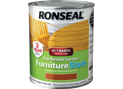 Ronseal Ultimate Protection Hardwood Garden Furniture Stain Natural Cedar 750Ml