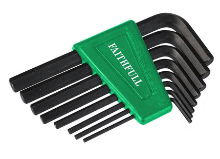 Faithfull Hexagon Key Short Arm Set Of 8 Imperial (1/16 - 1/4In)