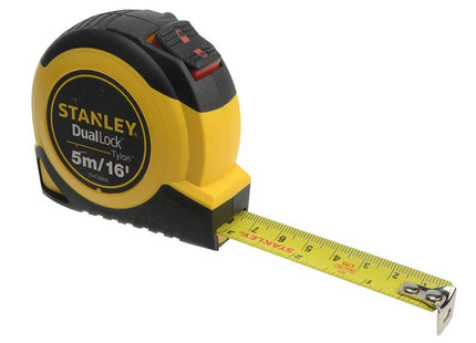 Stanley Tools Duallock Tylon Pocket Tape 5M/16Ft (Width 19Mm)
