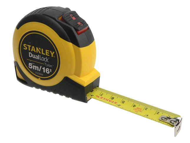 Stanley Tools Duallock Tylon Pocket Tape 5M/16Ft (Width 19Mm)