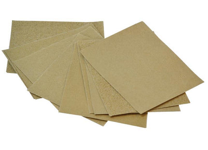 Faithfull Cork Block Glasspaper Sanding Sheets Assorted (Pack 10)