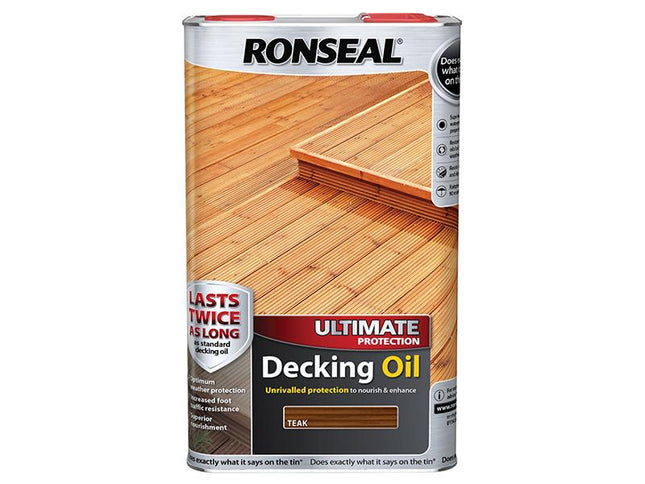 Ronseal Ultimate Protection Decking Oil Teak 5 Litre